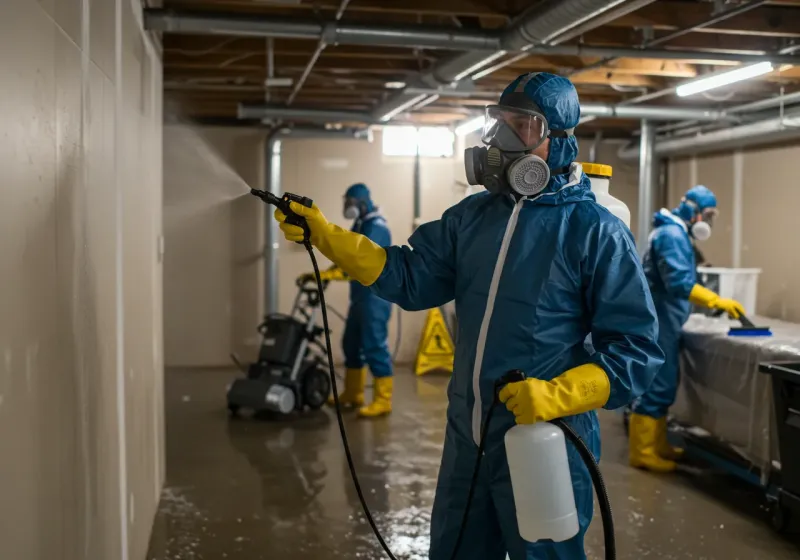 Basement Sanitization and Antimicrobial Treatment process in Lamar County, AL