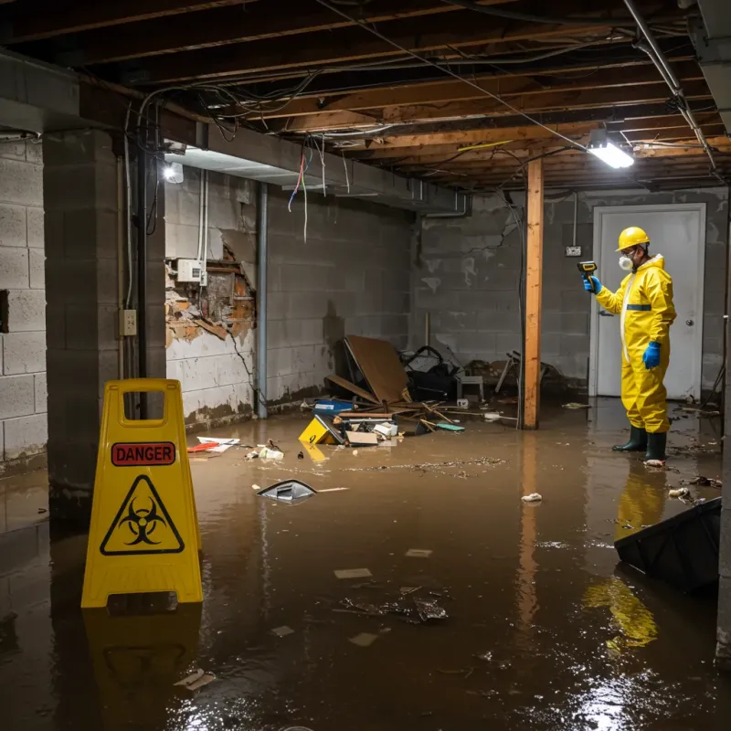 Flooded Basement Electrical Hazard in Lamar County, AL Property